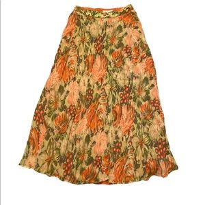 Coldwater creek floral 1990s skirt